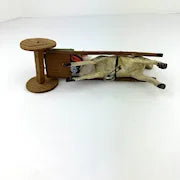 Antique German Santa and Horse Drawn Sleigh Pull Toy