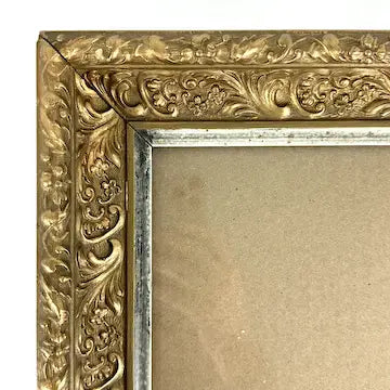 Antique Gilt Deep Picture Frame 8.5” x 9.5” Opening