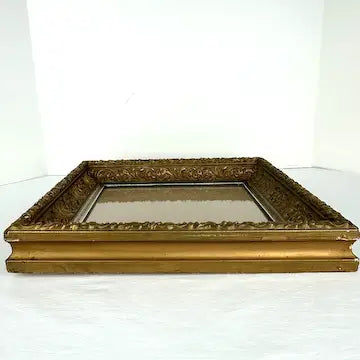 Antique Gilt Deep Picture Frame 8.5” x 9.5” Opening