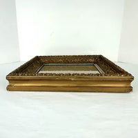 Antique Gilt Deep Picture Frame 8.5” x 9.5” Opening