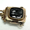 Antique Gold Filled Carved Onyx and Tiger Stone Locket Fob