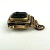 Antique Gold Filled Carved Onyx and Tiger Stone Locket Fob