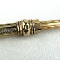 Antique Gold Filled Mechanical Pencil with Glass Seal Stone