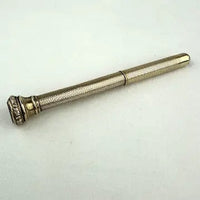 Antique Gold Filled Mechanical Pencil with Pink Glass Seal Stone