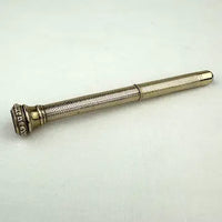 Antique Gold Filled Mechanical Pencil with Pink Glass Seal Stone