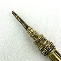 Antique Gold Filled Mechanical Pencil with Red Glass Seal Stone