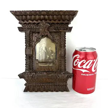 Antique Hand Carved Wood Picture Frame