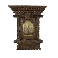 Antique Hand Carved Wood Picture Frame