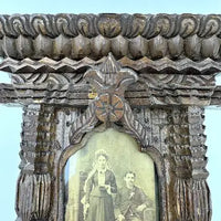 Antique Hand Carved Wood Picture Frame