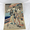 Antique Japanese Woodblock Print by Toyokuni III (Kunisada) Four Seasons