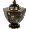 Antique Kyoto School Japanese Cloisonne Lidded Jar