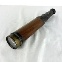 Antique Mahogany and Brass Four Draw Telescope