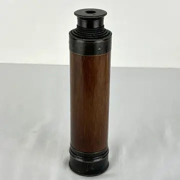 Antique Mahogany and Brass Four Draw Telescope