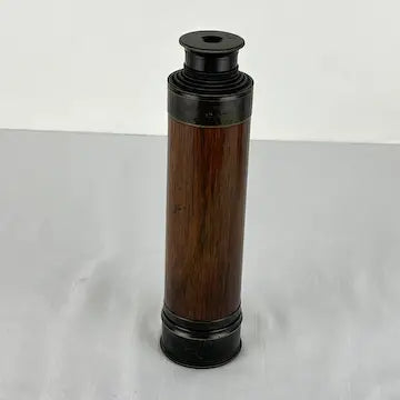 Antique Mahogany and Brass Four Draw Telescope