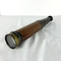 Antique Mahogany and Brass Four Draw Telescope