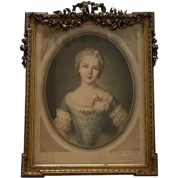 Antique Mezzotint of Princess Beaujolais by Samuel Arlent Edwards