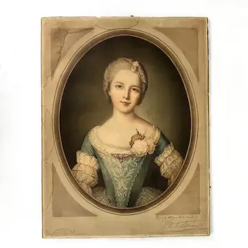 Antique Mezzotint of Princess Beaujolais by Samuel Arlent Edwards