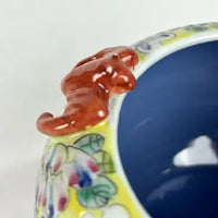 Antique Mille Fleur Chinese Bowl with a Dragon and Bat