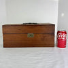 Antique Primitive Cherry Wood Trapezoid Shaped Box