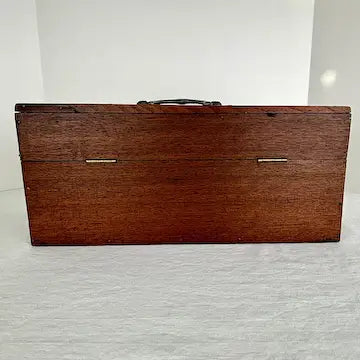 Antique Primitive Cherry Wood Trapezoid Shaped Box