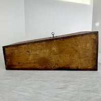 Antique Primitive Cherry Wood Trapezoid Shaped Box