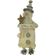 Vintage Santa Claus Ornament made of Spun Cotton