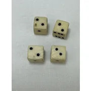 Antique Set of 4 Tiny Bovine Bone Dice