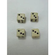 Antique Set of 4 Tiny Bovine Bone Dice