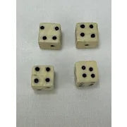 Antique Set of 4 Tiny Bovine Bone Dice