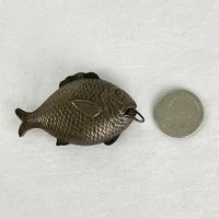 Antique Silver Figural Fish Sewing Tape Measure