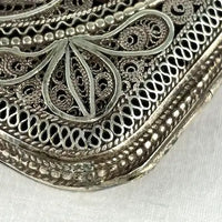 Antique Silver Filigree Cigarette Case