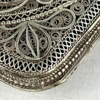 Antique Silver Filigree Cigarette Case