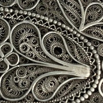 Antique Silver Filigree Cigarette Case