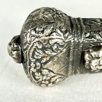 Antique Silver Persian Inkwell and Pen/ Qalamdan Divit