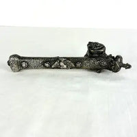 Antique Silver Persian Inkwell and Pen/ Qalamdan Divit