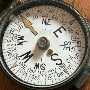 Antique WWI US Engineers Working Brass Military Compass