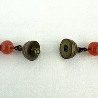 Art Deco Carnelian Glass Choker Necklace