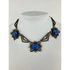 Art Deco Cobalt Blue Czech Glass Necklace