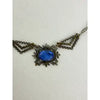 Art Deco Cobalt Blue Czech Glass Necklace