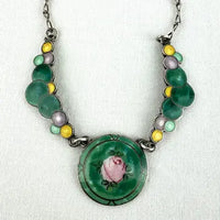 Art Deco Eisenberg Enamel Bubble Necklace