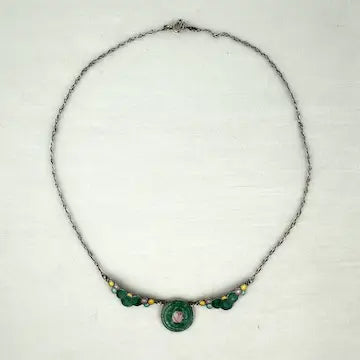 Art Deco Eisenberg Enamel Bubble Necklace