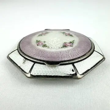 Art Deco FMCO Guilloche Enamel Compact