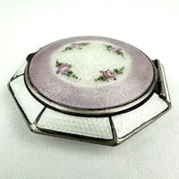 Art Deco FMCO Guilloche Enamel Compact