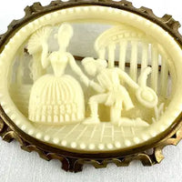 Art Deco French Celluloid Brooch