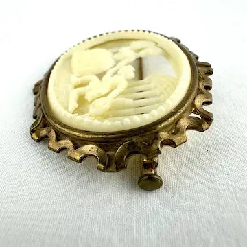 Art Deco French Celluloid Brooch