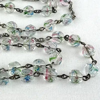 Rare Art Deco Iris Glass Rosary