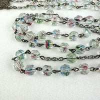 Rare Art Deco Iris Glass Rosary