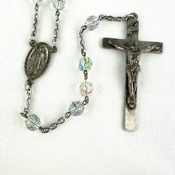 Rare Art Deco Iris Glass Rosary