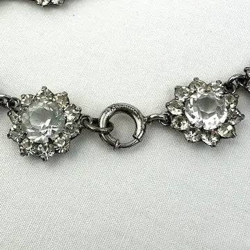 Art Deco Rhinestone Riviere Choker Necklace