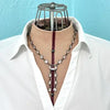 Art Deco Sterling Silver Paste Riviere Necklace